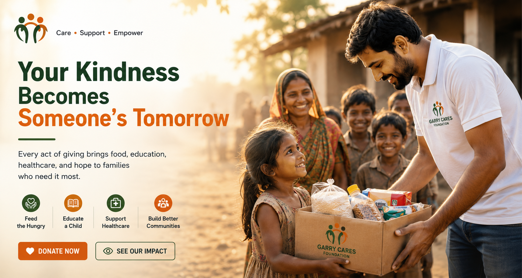 Garry Cares Foundation donation campaign support